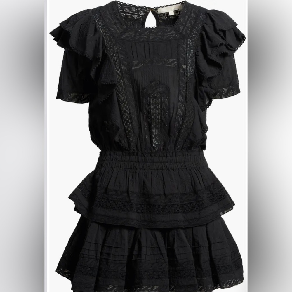Loveshackfancy Stella dress in black size small